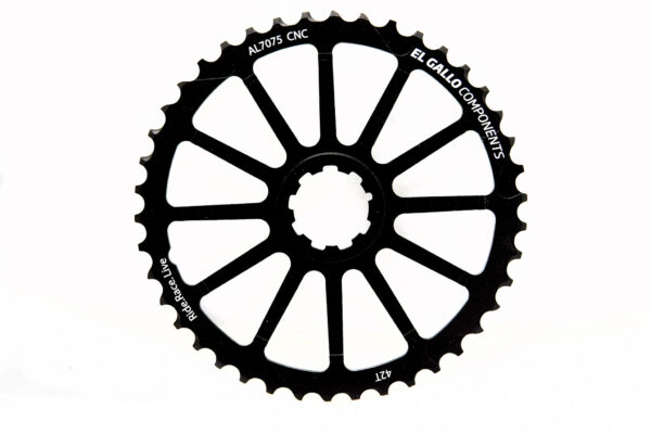 PLATO SPROKE 42 DIENTES NEGRO